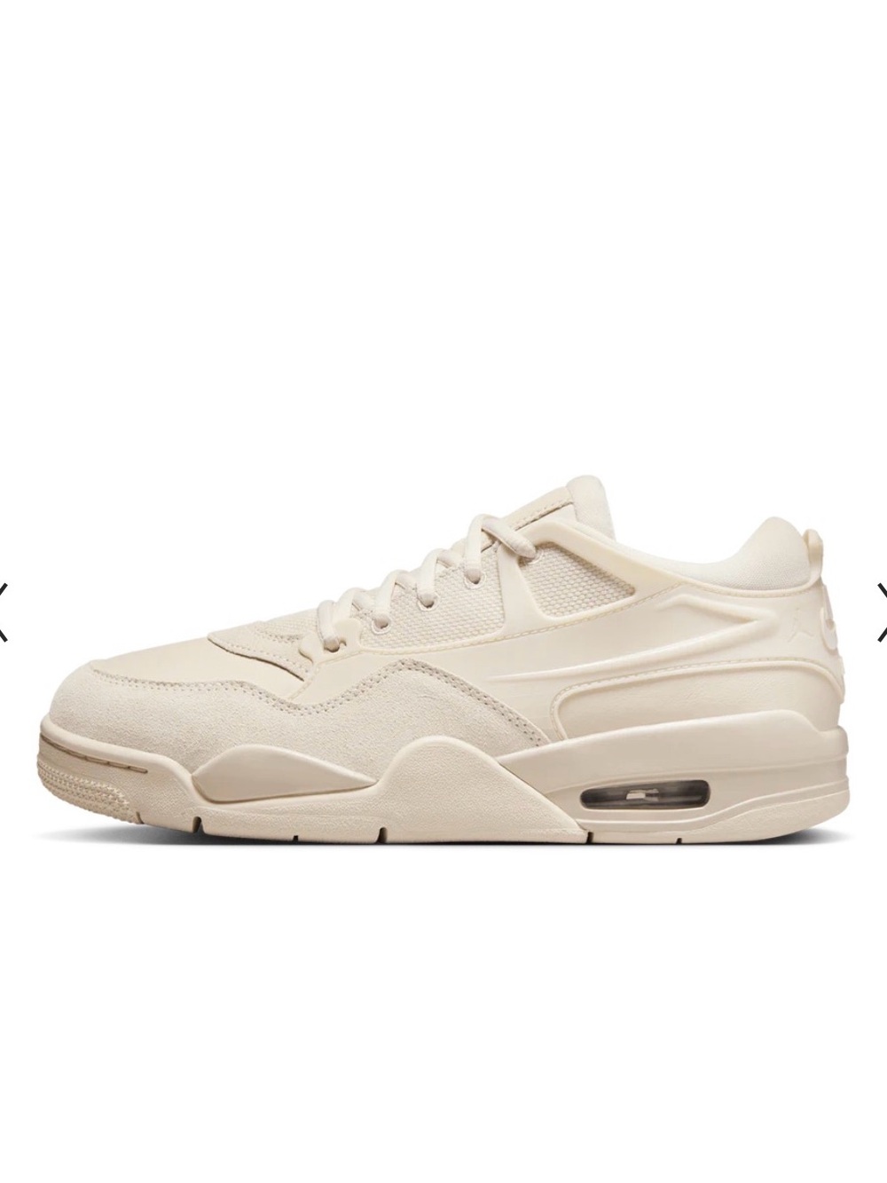 Nike Air Jordan Low-Top Athletic Sneaker in Cream
